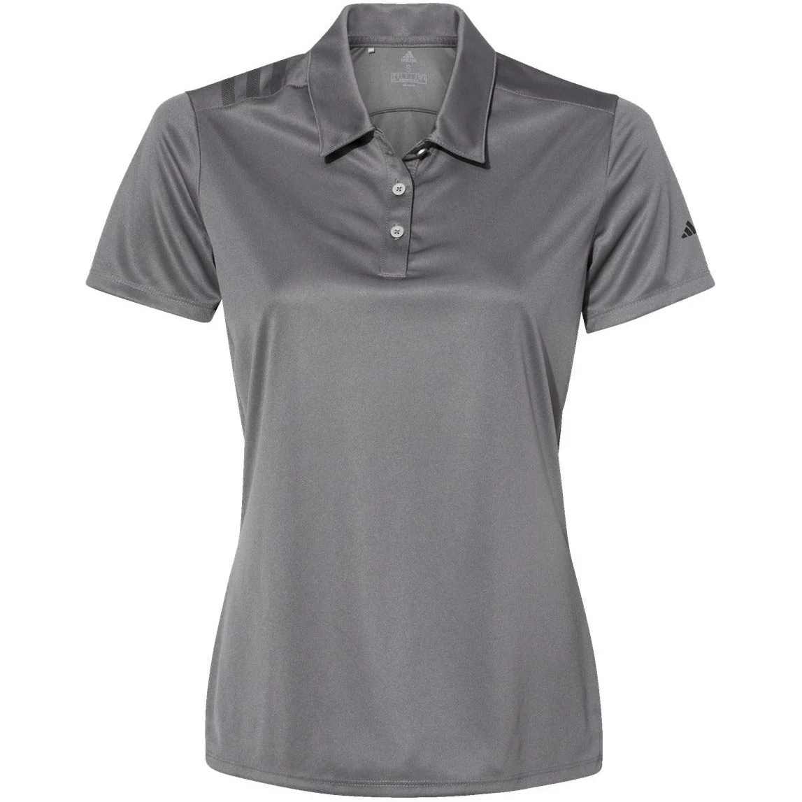 Adidas Women's 3-Stripes Shoulder Polo - Image 2