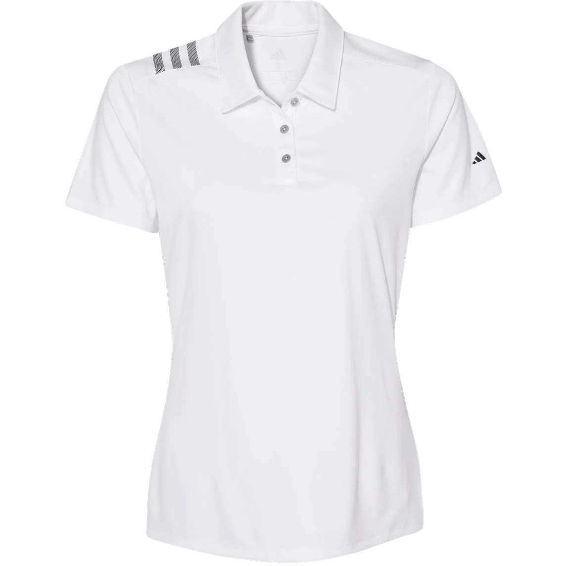 Adidas Women's 3-Stripes Shoulder Polo - Image 3