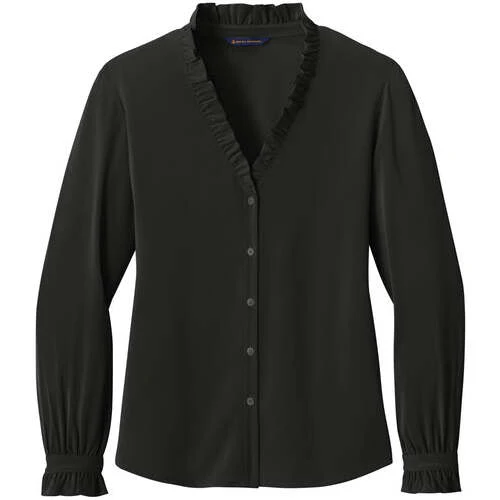 Brooks Brothers® Women’s Long Sleeve Ruffle Collar Blouse