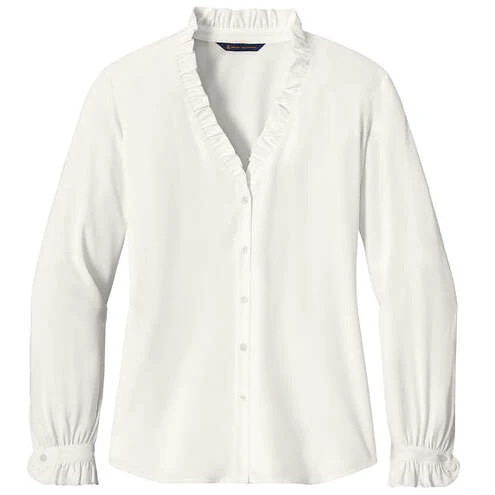 Brooks Brothers® Women’s Long Sleeve Ruffle Collar Blouse - Image 2