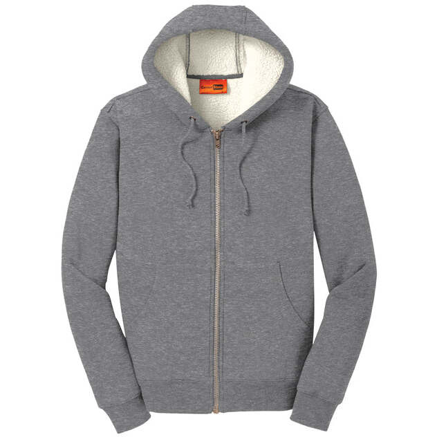 CornerStone® Heavyweight Sherpa-Lined Hooded Fleece Jacket - Image 2