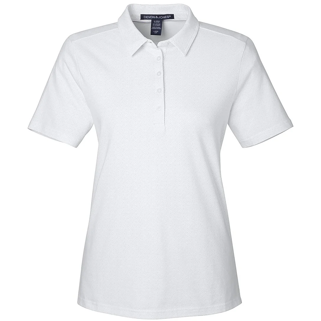 Devon & Jones Women's Crownlux Performance® Geo Polo - Image 3