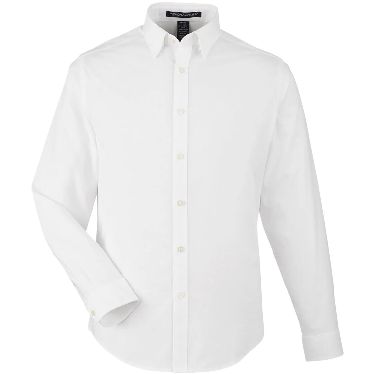 Devon & Jones Men's CrownLux Performance® Spencer Poplin Dress Shirt - Image 2