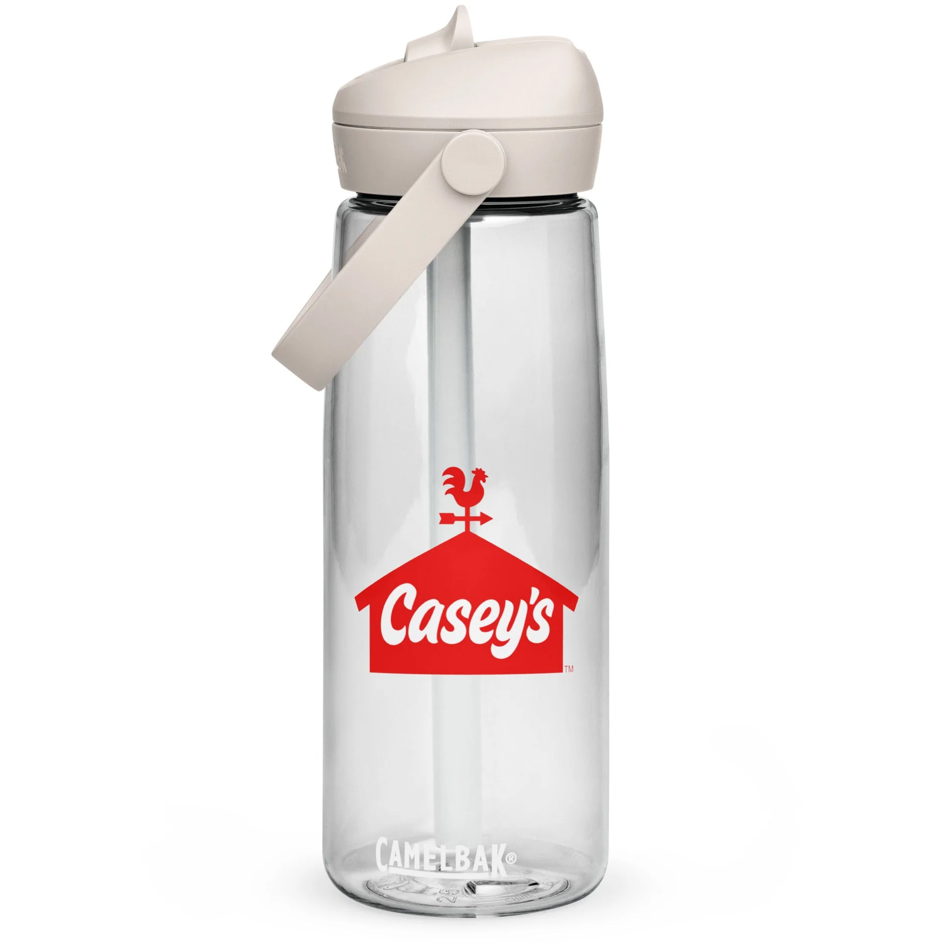 Flip straw water bottle