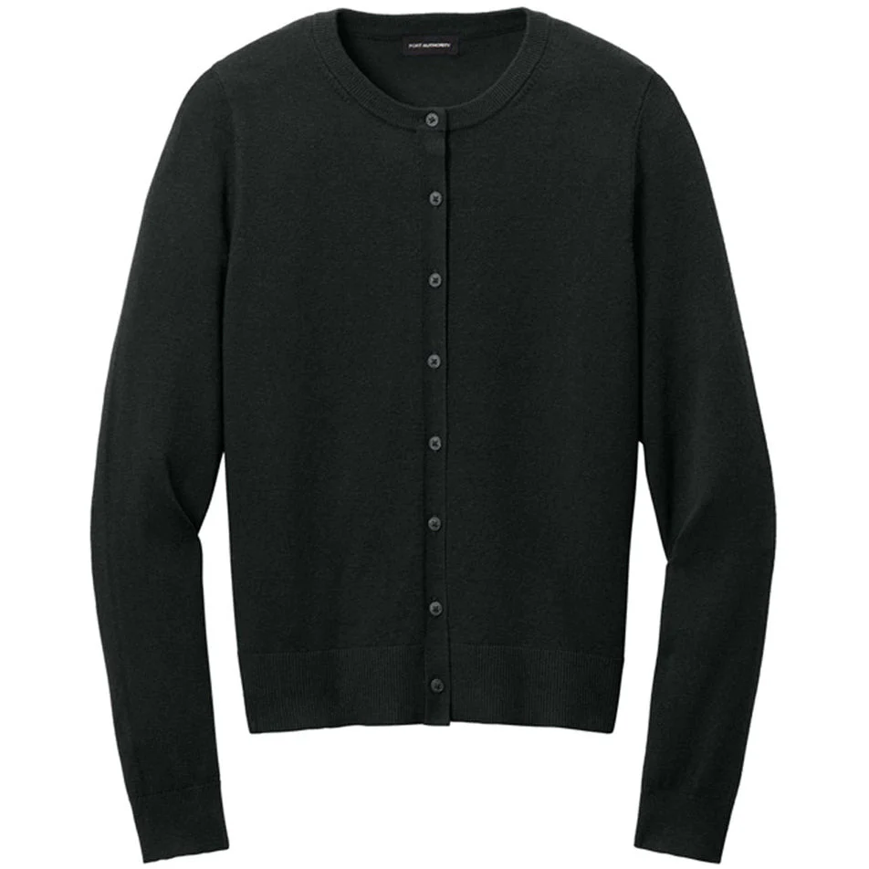Port Authority Women's Easy Care Crewneck Cardigan Sweater - Image 2