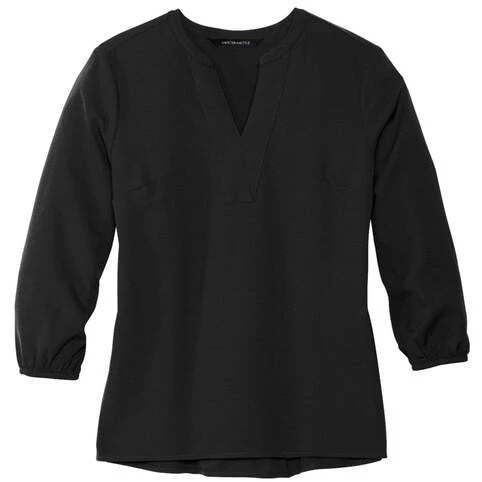 Mercer+Mettle™ Women's Stretch Crepe 3/4-Sleeve Blouse - Image 2