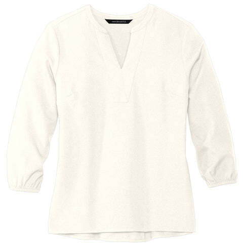 Mercer+Mettle™ Women's Stretch Crepe 3/4-Sleeve Blouse - Image 3