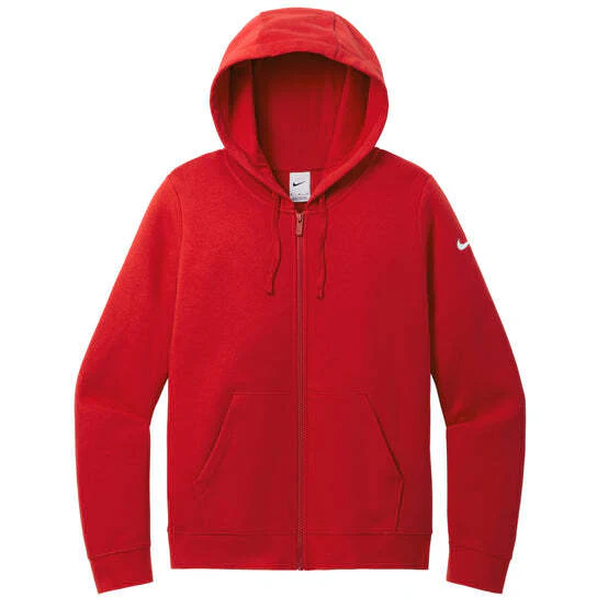 Nike Ladies Club Fleece Sleeve Swoosh Full-Zip Hoodie - Image 3