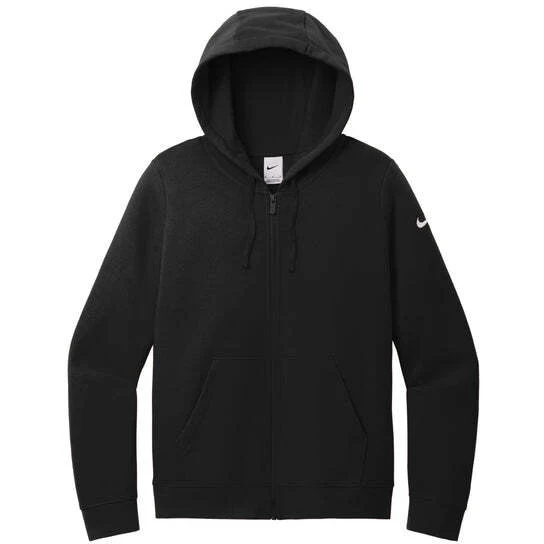 Nike Ladies Club Fleece Sleeve Swoosh Full-Zip Hoodie - Image 5