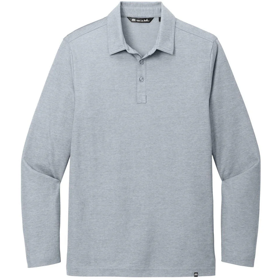 TravisMathew Oceanside Heather Long Sleeve Polo