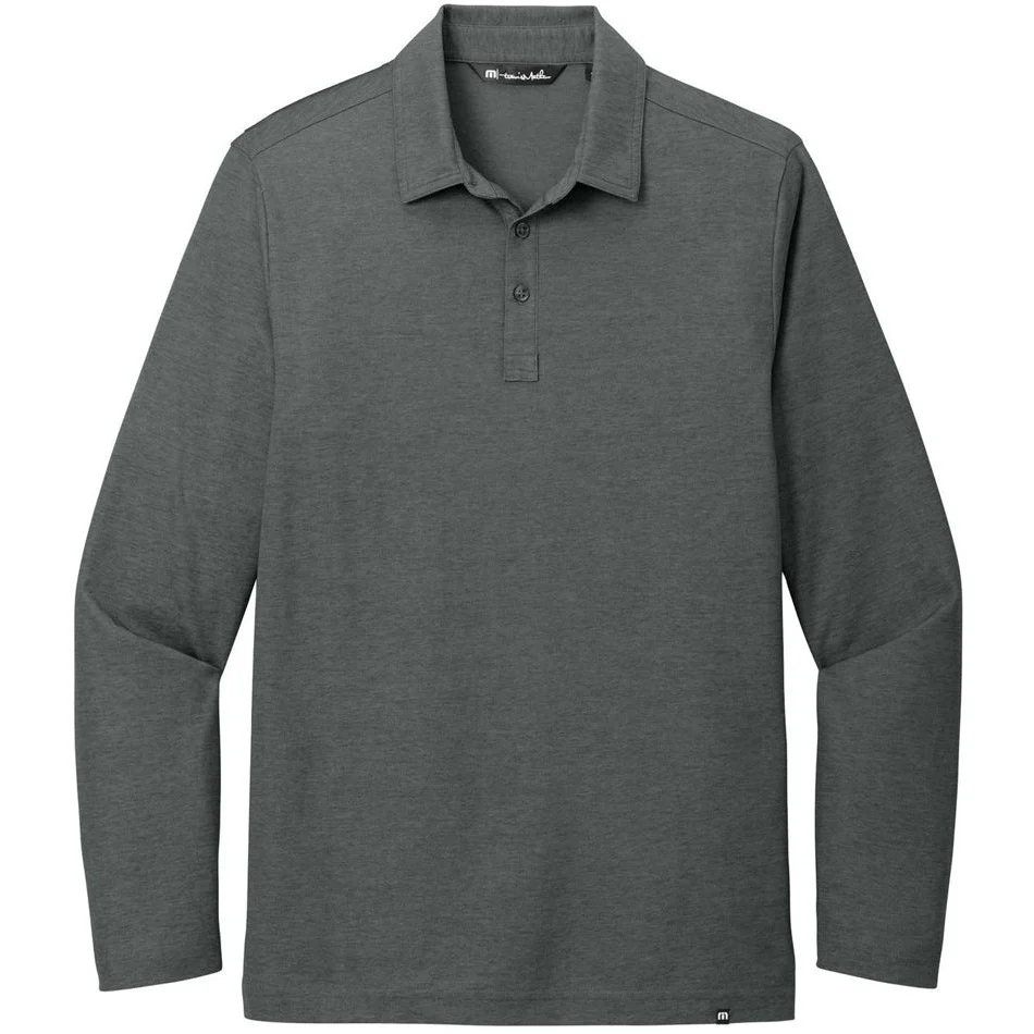 TravisMathew Oceanside Heather Long Sleeve Polo - Image 2